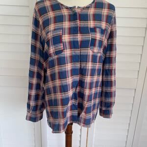 Anthropologie Bishop + Young Plaid Blouse Size S